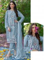 Heavy Organza Sky Blue Festival Wear Embroidery Work Pakistani Suit